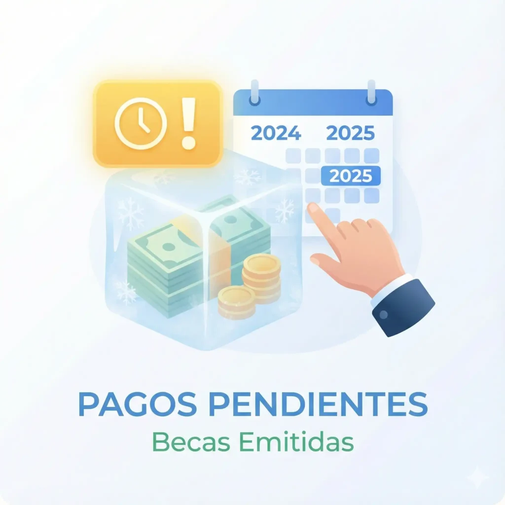 Pagos pendientes de becas retroactivas 2026.